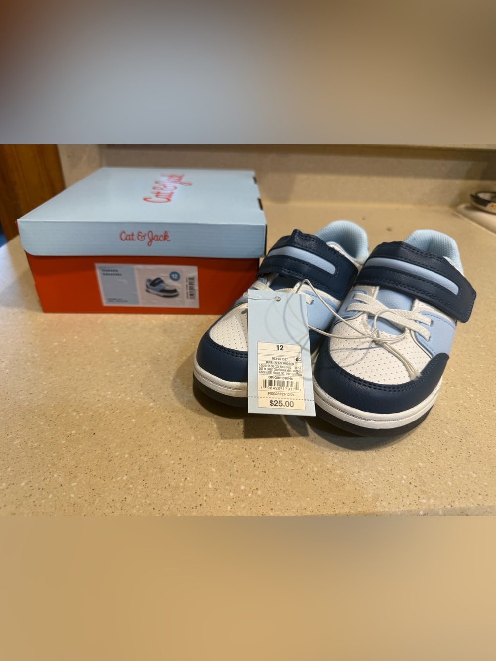 Target Cat & Jack Navy and White Kids Sneakers